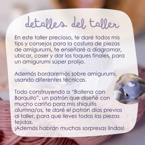 TALLER PRESENCIAL Arequipa | Costura y Bordado en Amigurumis - Imagen 3