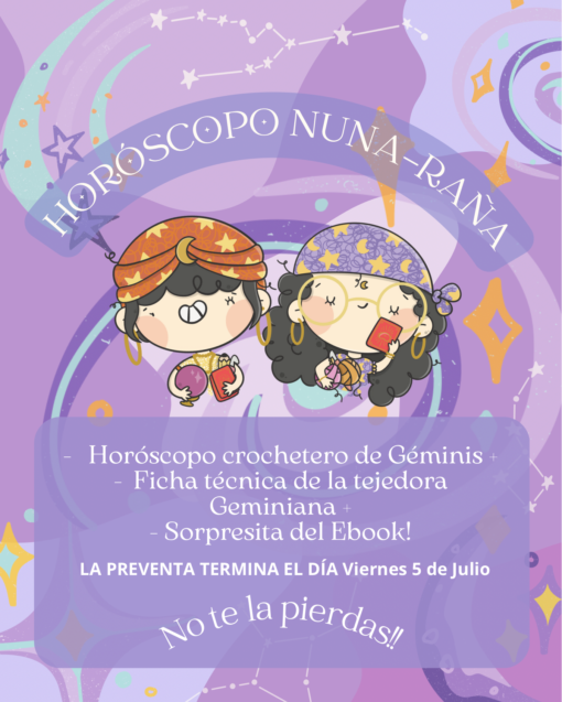 Géminis | Horóscopo NunaRaña Patrones de Tejido (Pdf digital) - Imagen 4