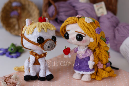 Pack Rapunzel y Máximus | Patrones de Crochet (PDF Digital)