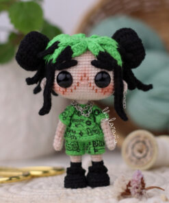 Billie Eilish Verde | Patrón de Crochet (PDF digital)